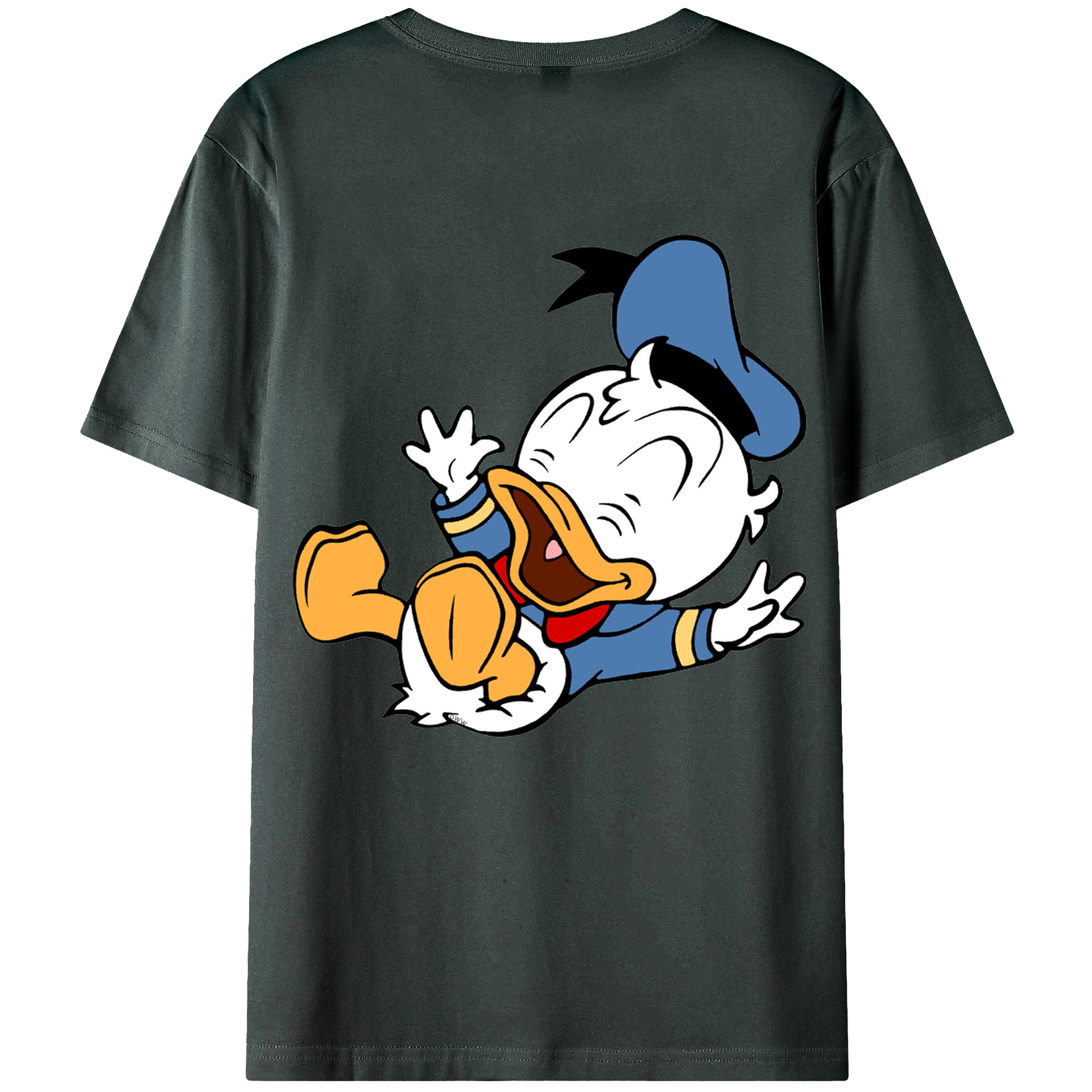 ミッキーマウス Mickey Mouse 綿100％ メンズ半袖Tシャツ（バックプリント） 通気性